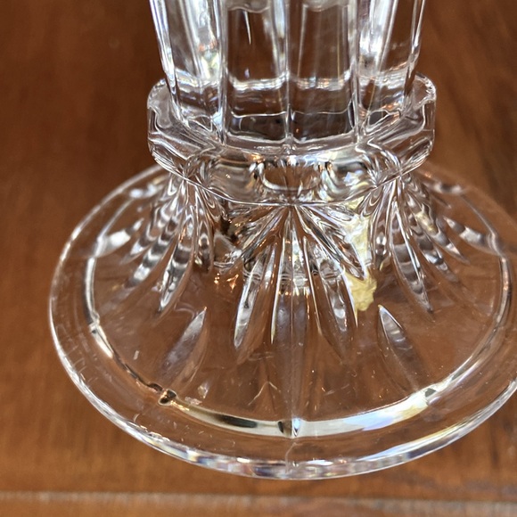 Princess House Pair of Crystal Candlesticks or Vases Cut Glass Heavy 8” Tall - Picture 8 of 8